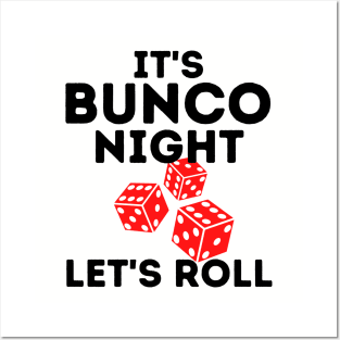 It's Bunco Night Let's Roll Bunco Prize Dice Posters and Art